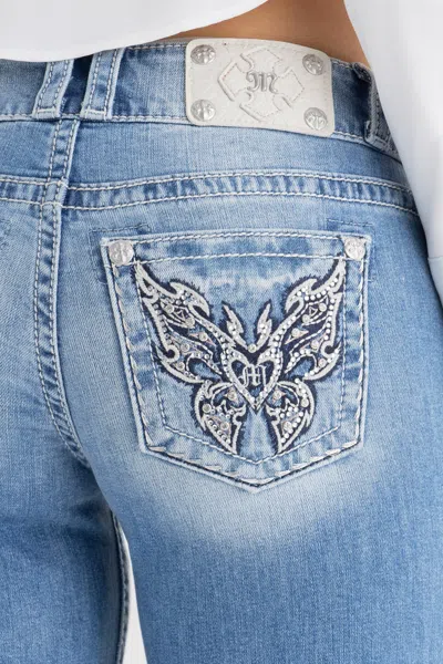 Miss Me Nomi Butterfly Slim Wide - 31 / 30" / Light Wash