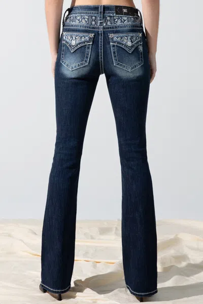 Miss Me Paisley On Me Bootcut Jeans In Med/dark Wash
