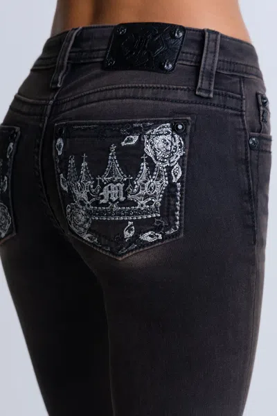 Miss Me Posh Bootcut Jeans - 23 / 32" / Black Wash