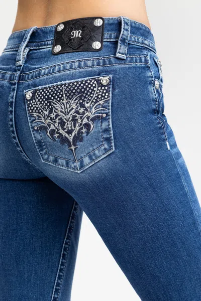 Miss Me Priscilla Bootcut Jeans - 33 / 30" / Med/dark Wash In Blue