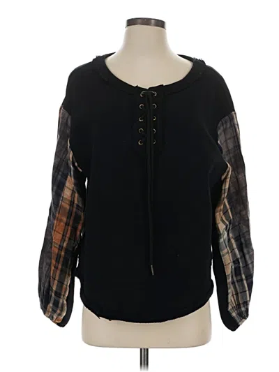 Pre-owned Miss Me Pullover Sweater In Black