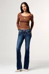 Miss Me Raleigh Stitched Bootcut Jeans In Dark Wash