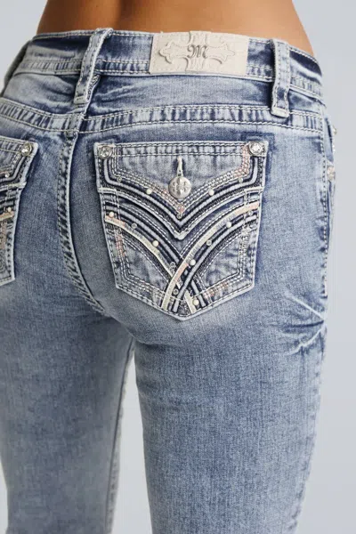 Miss Me Reagan Bootcut Jeans - 34 / 30" / Light Wash In Blue