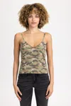 Miss Me Reese Camo Knit Cami - L / Camo Green In Gray