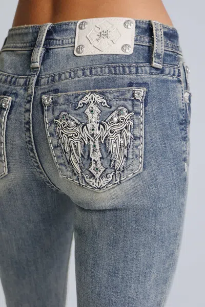 Miss Me Reign Bootcut Jeans - 34 / 30" / Short / Light Wash In Brown