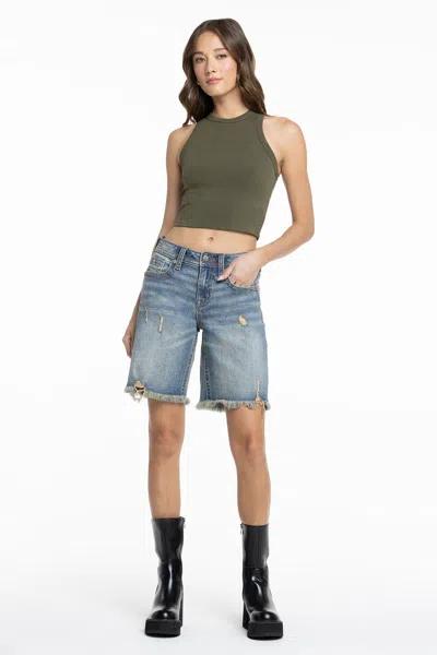 Miss Me Ripley Jorts - 34 / 10" / Vintage Blue
