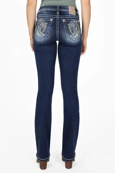 Miss Me Rope & Boots Bootcut Jeans - 33 / 34" / Dark Wash