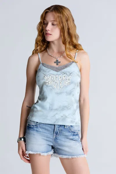 Miss Me Rori Layered Tee - L / Light Blue