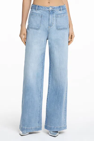 Miss Me Ryne Super Wide Leg Jeans - 31 / 30" / Light Wash