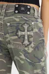 Miss Me Saint Camo Slim Wide - 32 / 30" / Camo Green In Green
