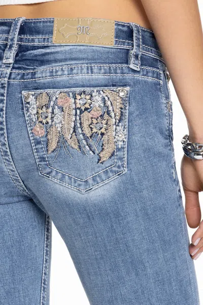 Miss Me Sariya Floral Bootcut Jeans In Light Wash