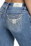 Miss Me Seren Longhorn Bootcut Jeans In Medium Wash