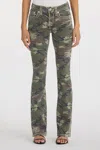 Miss Me Silas Camo Stitched Bootcut Jeans - 34 / 30" / Camo Green In Gray