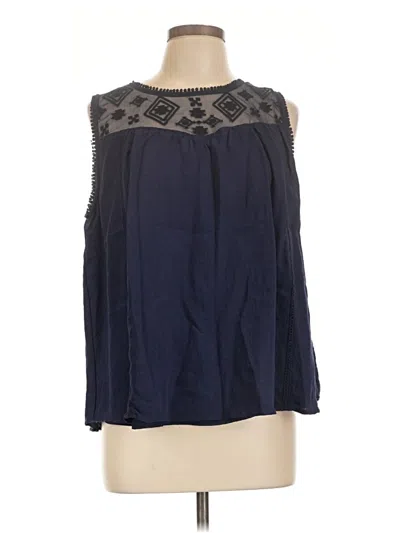 Pre-owned Miss Me Sleeveless Blouse In Blue