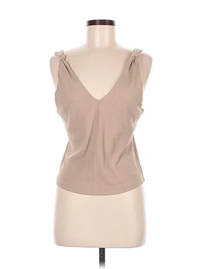 Pre-owned Miss Me Sleeveless Top Tan Sweetheart Neckline Tops