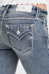 Miss Me Sloane Stitched Bootcut Jeans - 34 / 30" / Vintage Blue In Blue