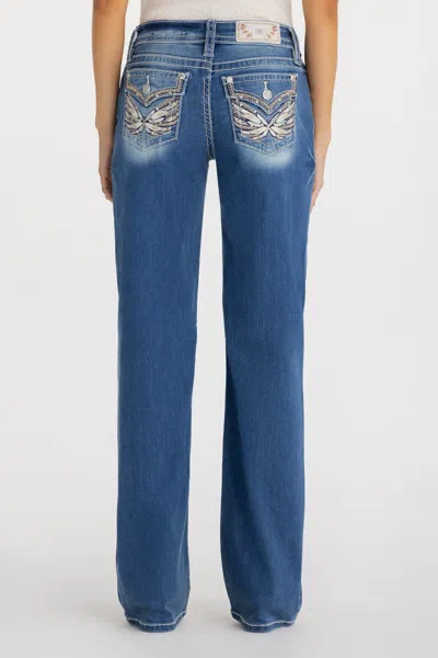 Miss Me Solara Slim Wide - 33 / 30" / Med/dark Wash In Blue