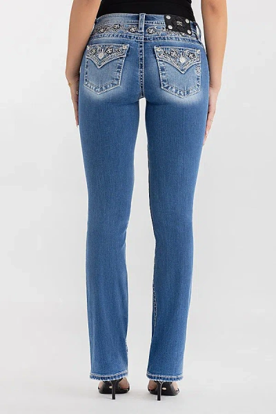 Miss Me Solene Fleur Bootcut Jean In Medium Wash, Women's At Urban Outfitters In Blue