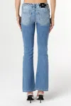 Miss Me Stitched Belt Bootcut Jeans In Medium Wash