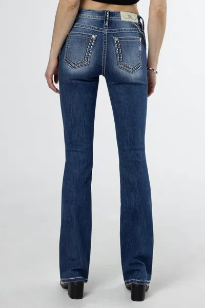 Miss Me Subtle Silver And Bronze Bootcut Jeans In Medium Wash