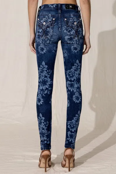 Miss Me Super Bloom Skinny Jeans In Dark Wash