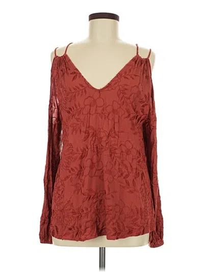 Pre-owned Miss Me Tank Top Burgundy Cold Shoulder Neckline Tops