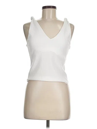 Pre-owned Miss Me Tank Top White Halter Neckline Tops