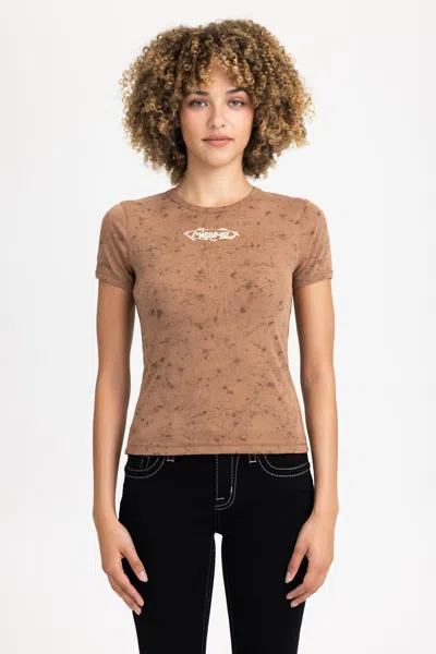 Miss Me Tobi Tee - M / Cocoa Brown