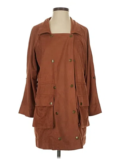 Pre-owned Miss Me Trenchcoat In Brown