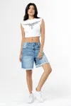 Miss Me Troye Bermudas In Light Wash