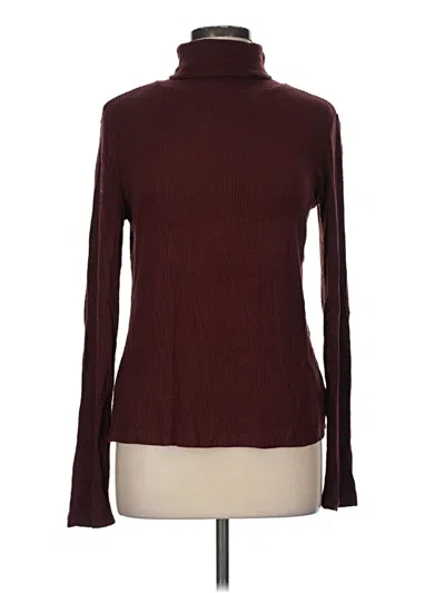 Pre-owned Miss Me Turtleneck Sweater In Burgundy