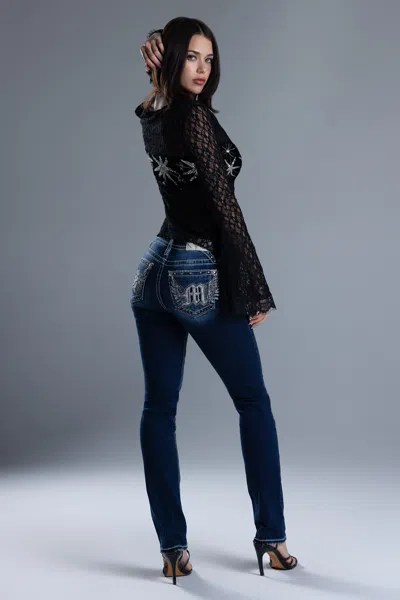 Miss Me Velixia Straight Jeans - 23 / 31" / Dark Wash In Blue