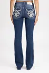 Miss Me Vera Fleur Bootcut Jeans - 34 / 30" / Med/dark Wash In Blue