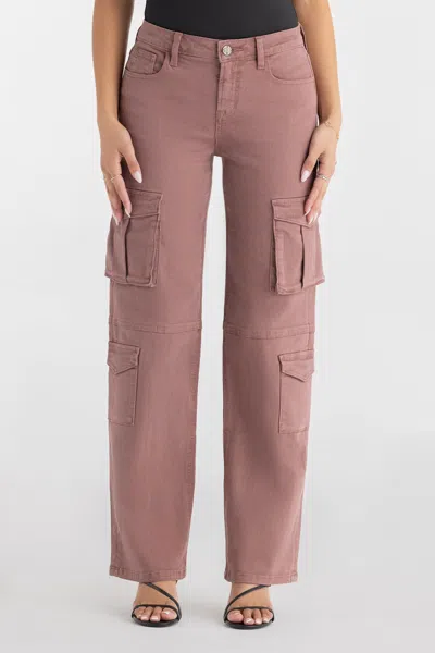 Miss Me Violette Cargo Wide Leg - 32 / 28" / Russet Red
