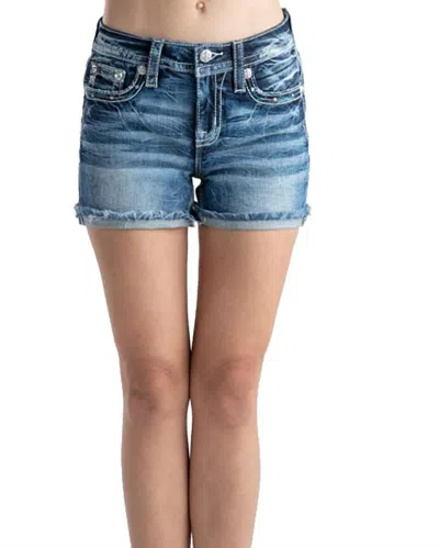 Miss Me Women's Mid-rise Aztec Shorts In Medium Vintage