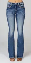 Miss Me Women's Mid-rise Boot Cut Jean In Medium_vintage In Blue