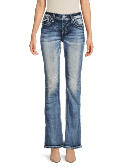 Miss Me Women's Mid Rise Bootcut Jeans In Light Blue