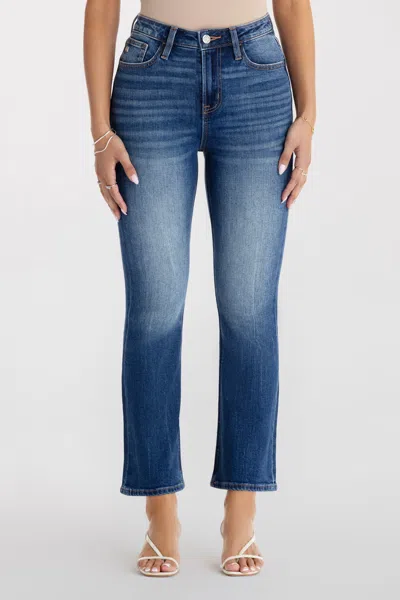 Miss Me Zia Flare Crop - 33 / 28" / Med/dark Wash In Blue