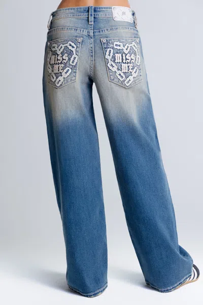 Miss Me Ziggy Baggy Wide Jeans - 23 / 30" / Vintage Wash