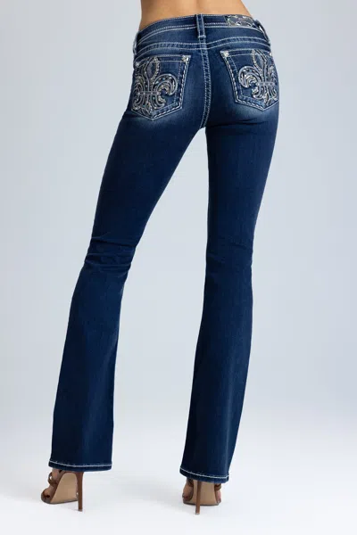 Miss Me Zinnia Bootcut Jeans - 23 / 30" / Dark Wash In Blue