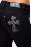 Miss Me Zohar Cross Bootcut Jeans In Black