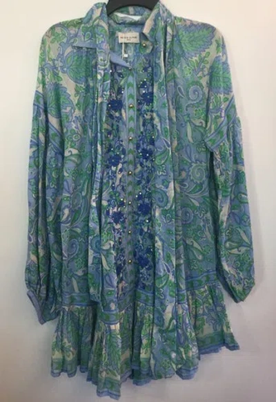 Pre-owned Miss Miss Miss June Short Dress Elsa - Blue Size-one Size