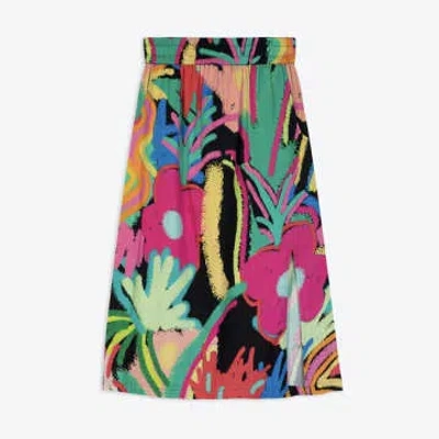 Miss Pompom Jungle Holiday Skirt In Multi