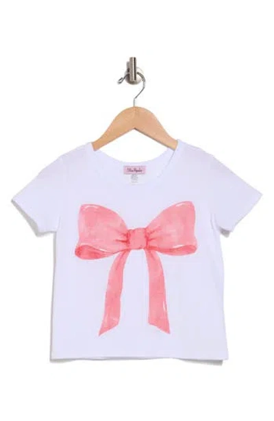 Miss Popular Kids' Bow Graphic T-shirt In White