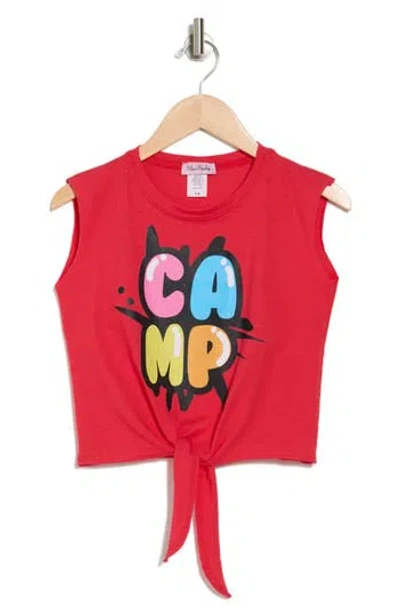 Miss Popular Kids' Camp Tank In Red
