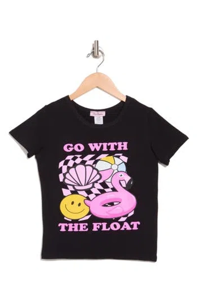 Miss Popular Kids' Float Graphic T-shirt In Black