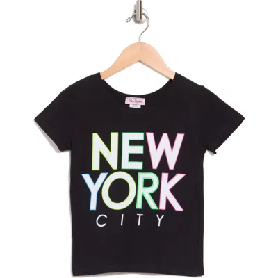 Miss Popular Kids' Ny Graphic T-shirt In Black