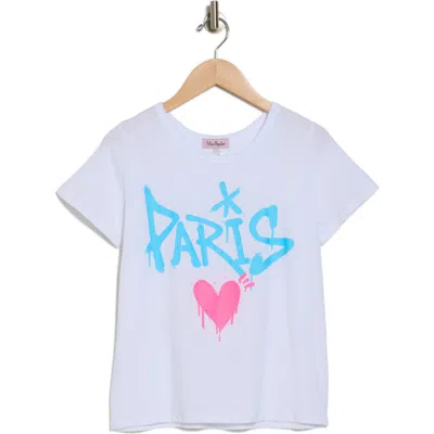 Miss Popular Kids' Paris Graphic T-shirt In White