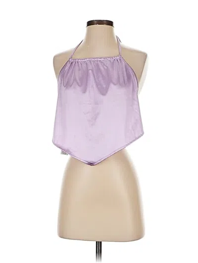 Pre-owned Miss Selfie Tank Top Purple Halter Neckline Tops