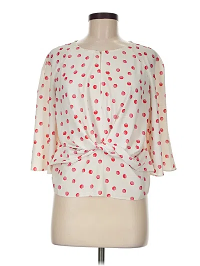 Pre-owned Miss Selfridge 3/4 Sleeve Blouse In Ivory
